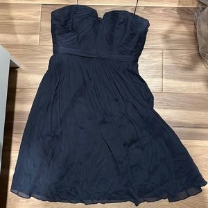 Navy Jcrew silk dress